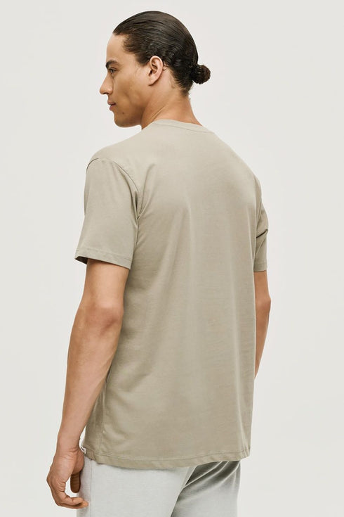 Ανδρικό T-Shirt με Κουμπάκια στο Λαιμό Χακί Brokers